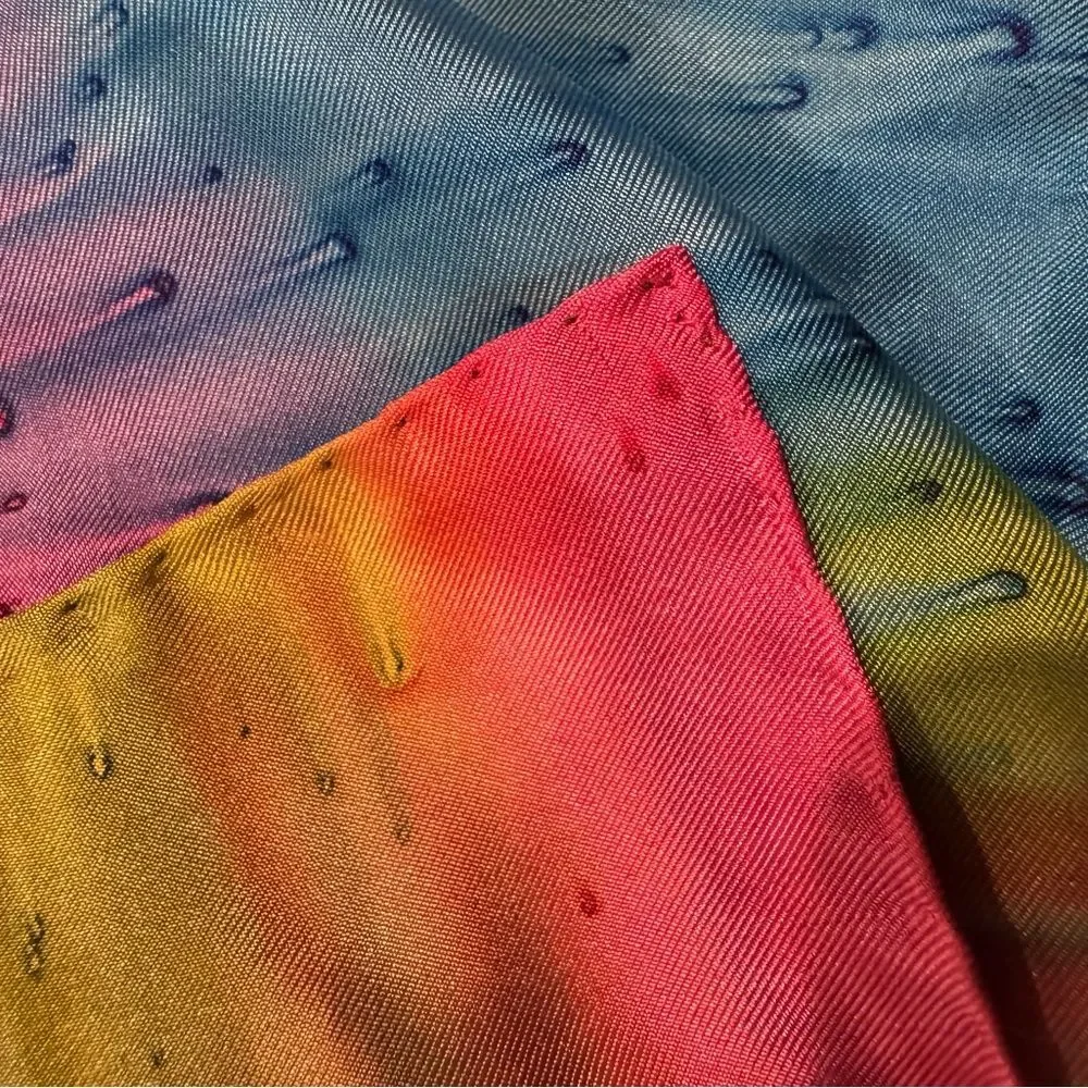 Vintage 100% Pure Silk Tie Dye Scarf 35” Square Multicolor Scarf Abstract Print